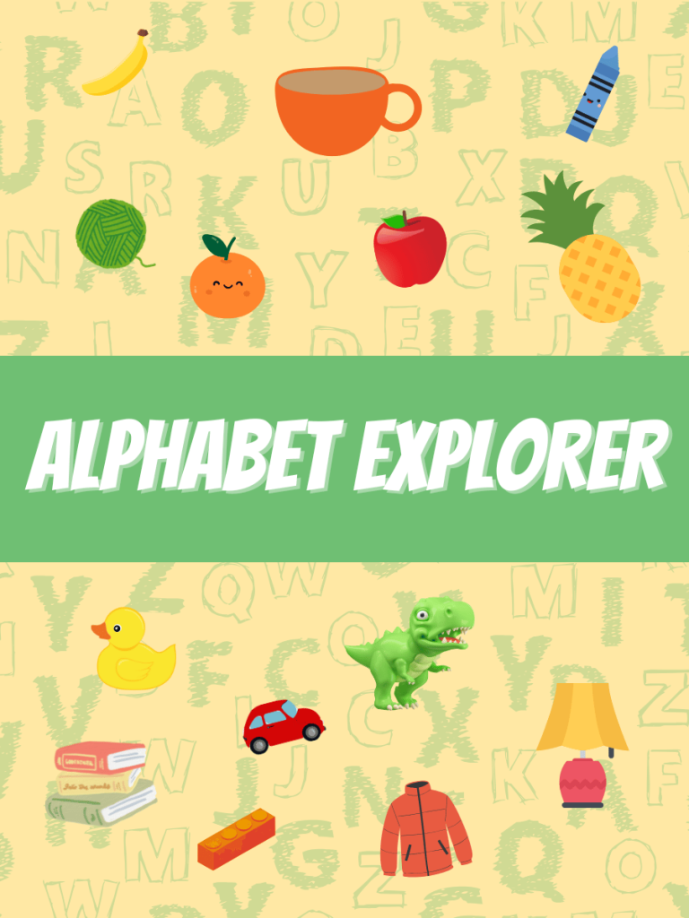 alphabet explorer is a fun and simple scavanger hunt game for kids
