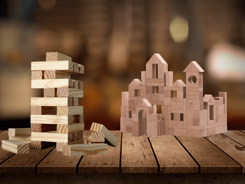 wooden blocks or building planks TimeForFam